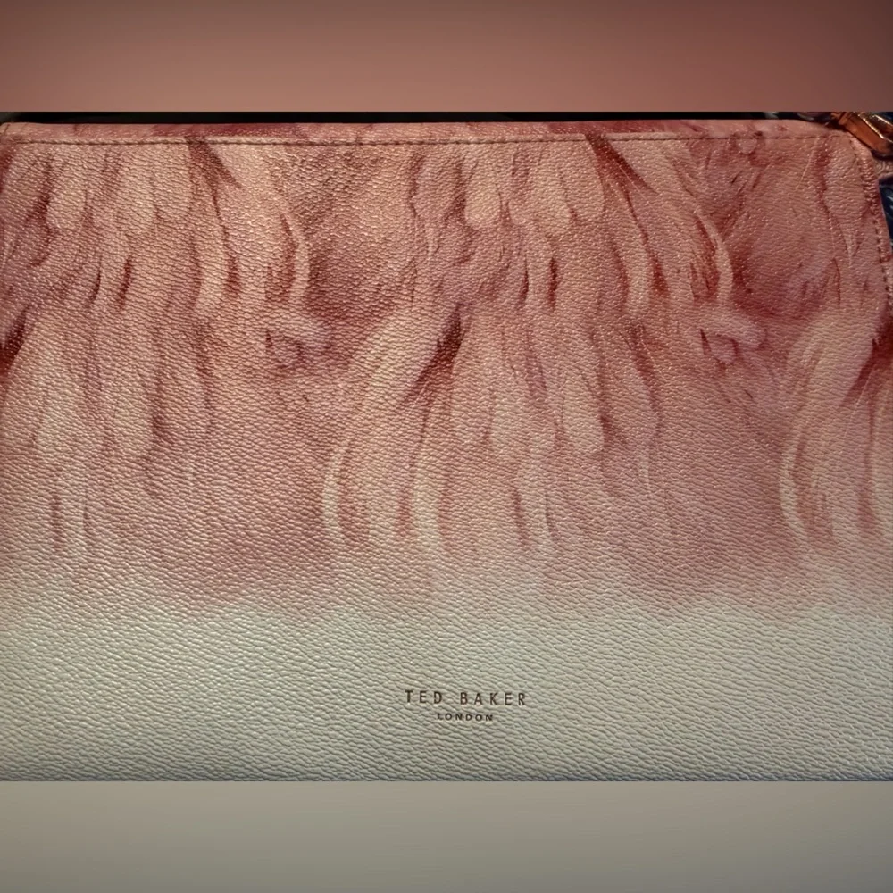 TED BAKER Angel Falls Envelope Pouch Clutch Wristlet BarbieCore Designer RARE